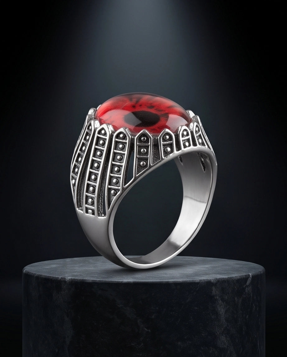 Dragon Eye Lattice Silver Ring