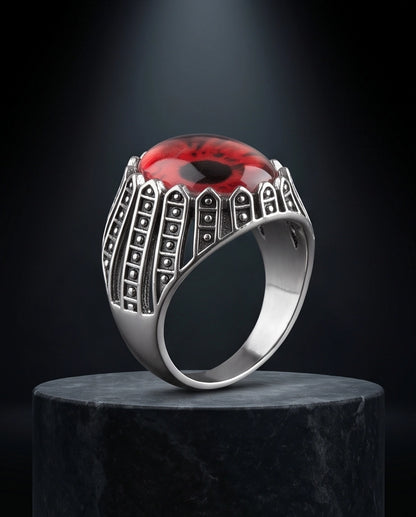 Dragon Eye Lattice Silver Ring