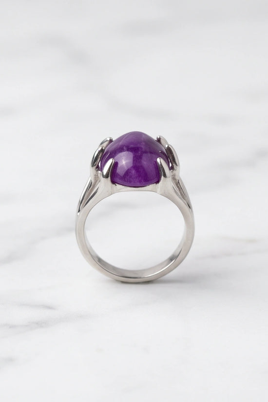 Vibrant Orchid Jade Statement Ring
