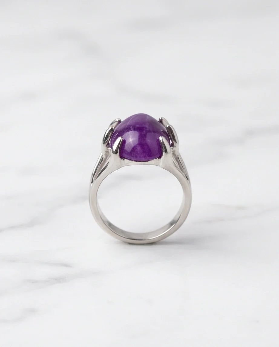 Vibrant Orchid Jade Statement Ring