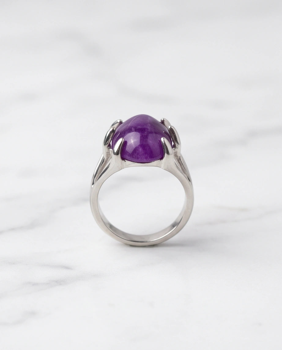 Vibrant Orchid Jade Statement Ring