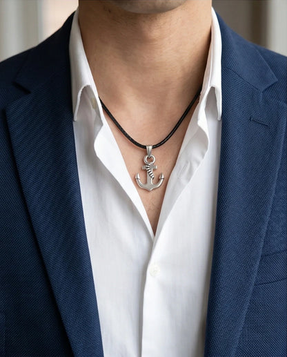 The Sailor’s Pride Polished Anchor Necklace