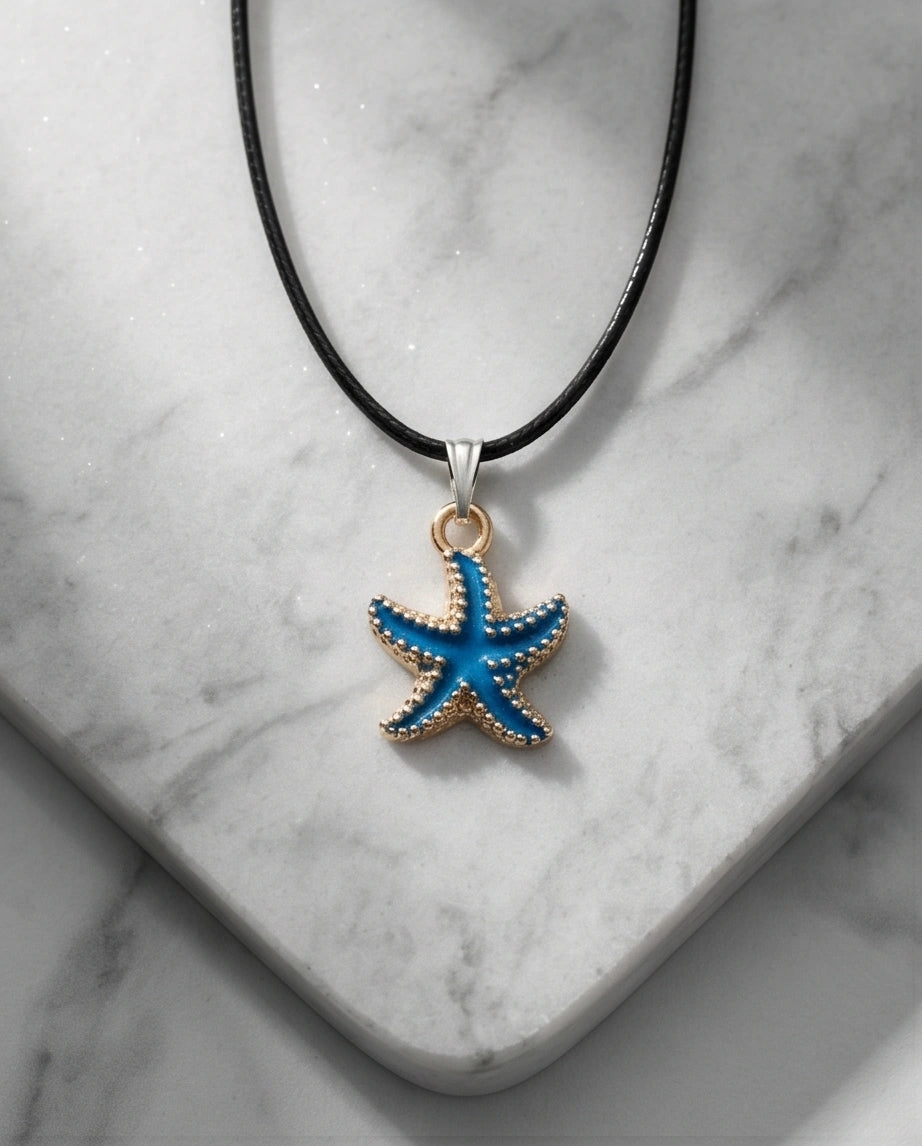 Ocean Blue Starfish Pendant
