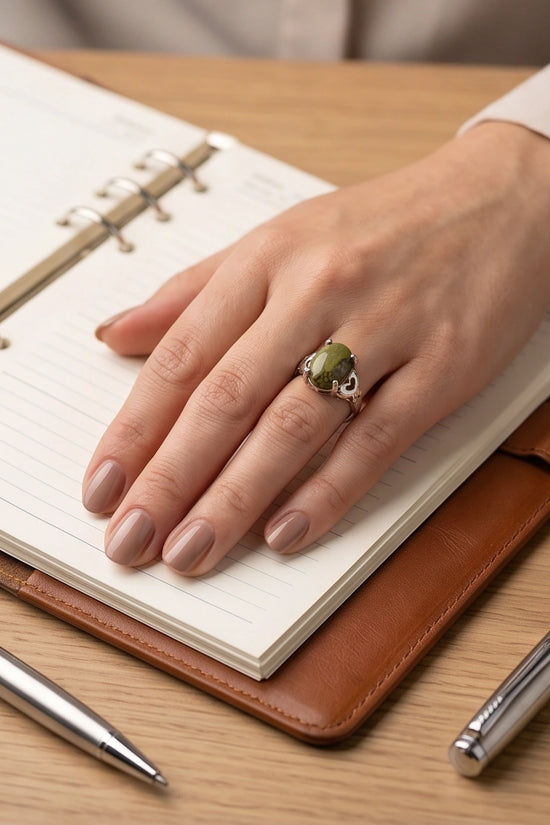 Olive Serpentine Butterfly Ring