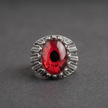 Dragon Eye Lattice Silver Ring