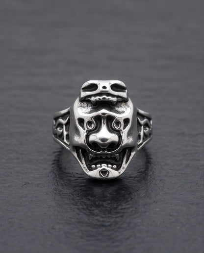 Oni Mask Sculpted Ring