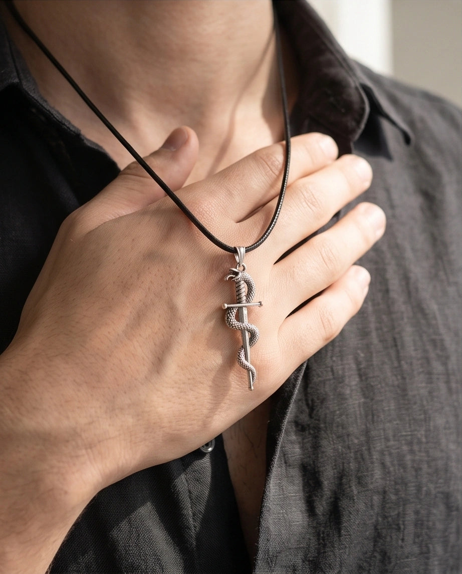 The Serpent's Blade Dagger Necklace