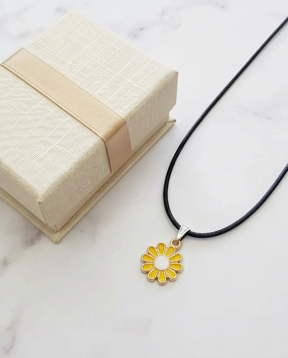 Golden Daisy Sunshine Necklace