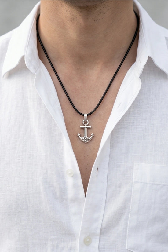 The Sunken Bloom: Vintage Anchor & Sunflower Pendant Necklace