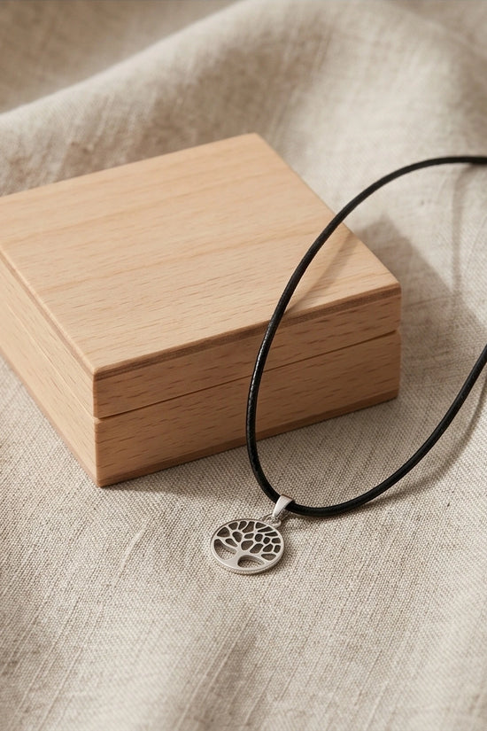 Silver Cutout Tree of Life Necklace