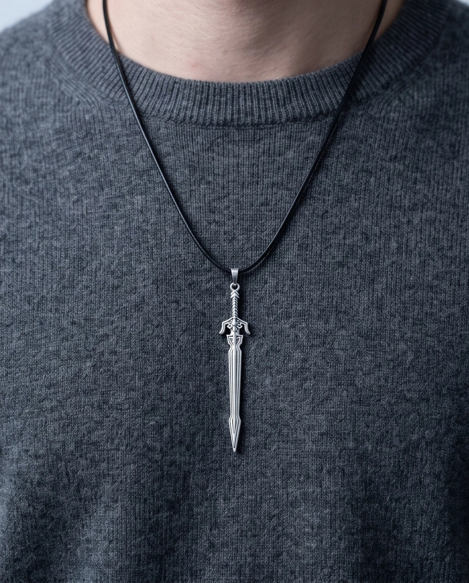 Silver Mythic Broadsword Pendant