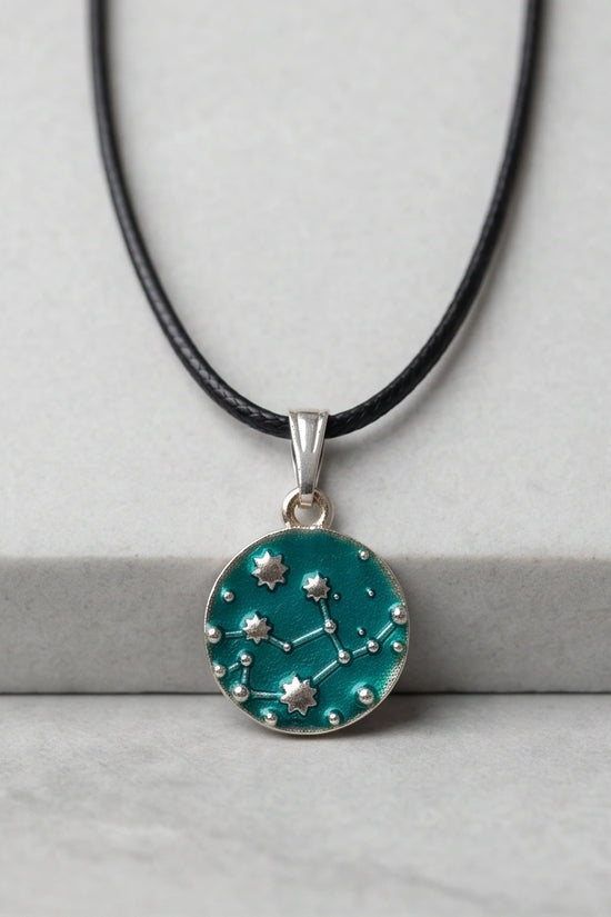Teal Constellation Galaxy Pendant