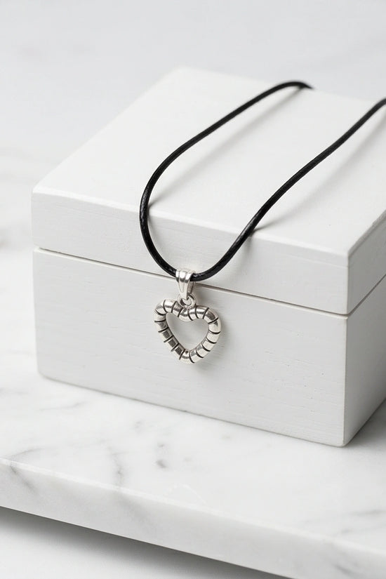 The Eternal Bond Hollow Heart Necklace