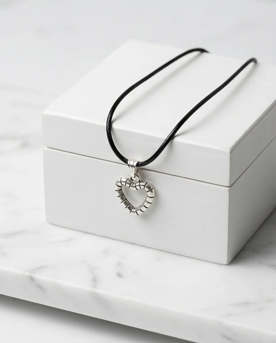 The Eternal Bond Hollow Heart Necklace