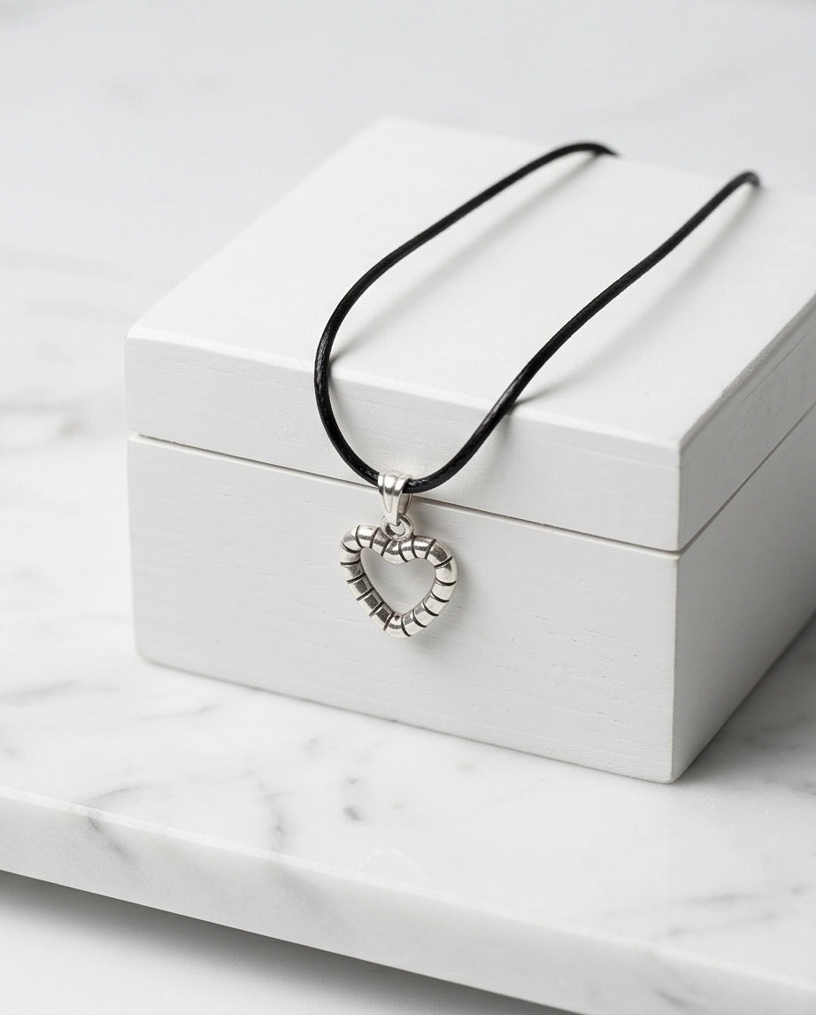 The Eternal Bond Hollow Heart Necklace