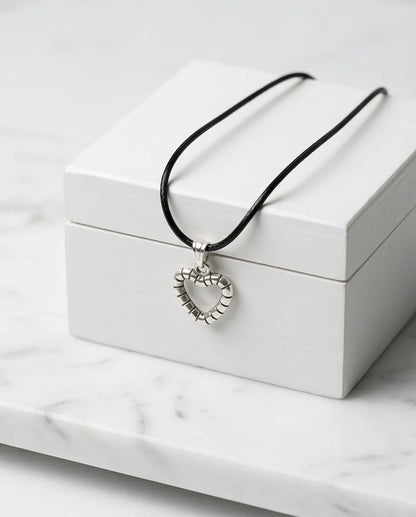 The Eternal Bond Hollow Heart Necklace