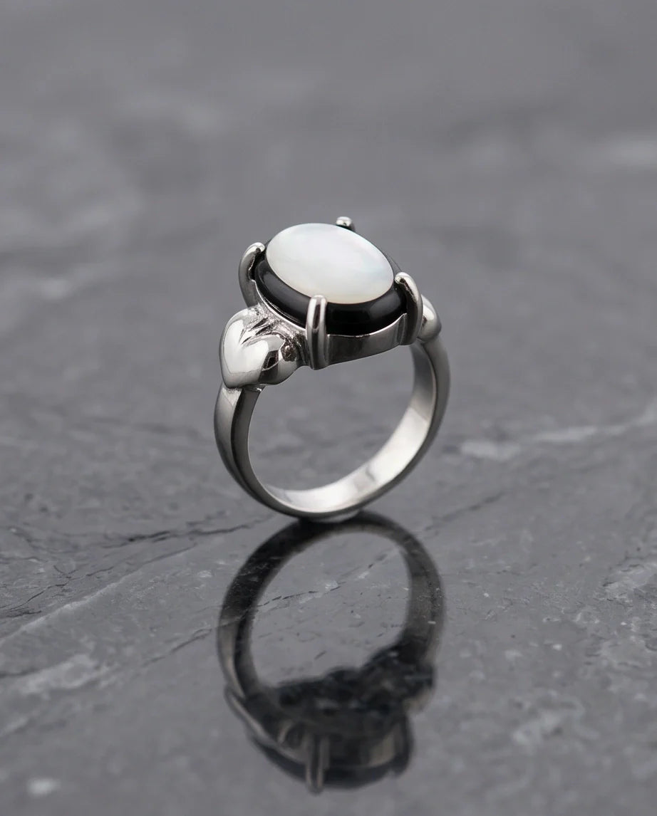 Iridescent Eclipse Statement Ring