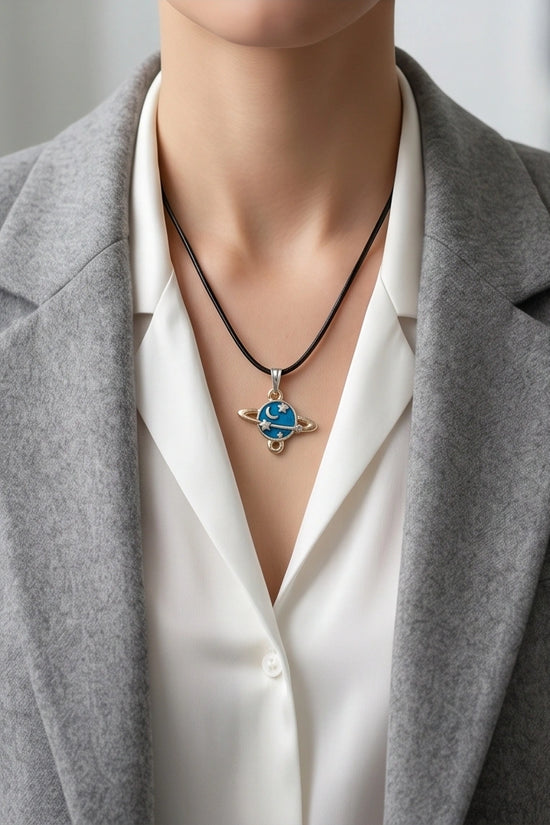 Celestial Galaxy Planet Pendant