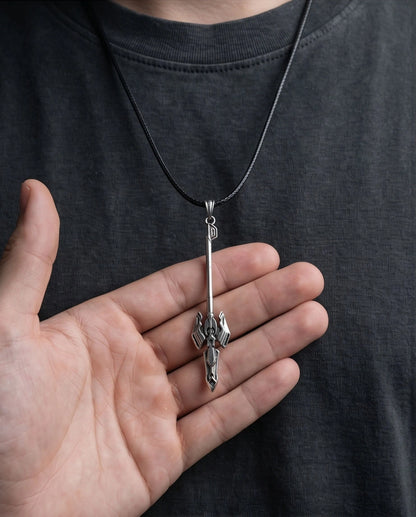 Futuristic Sci-Fi Spear Pendant Necklace