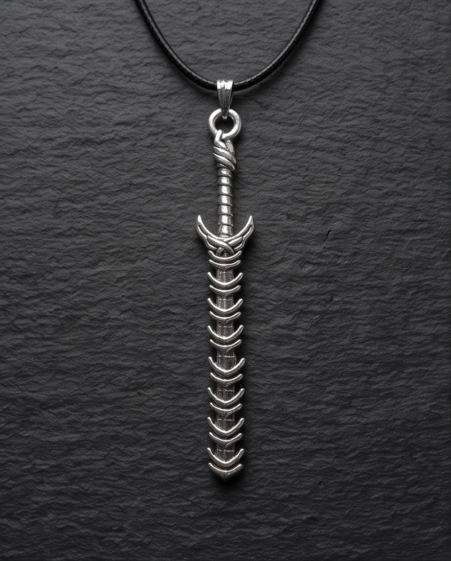 Dragon Spine Sword Pendant Necklace