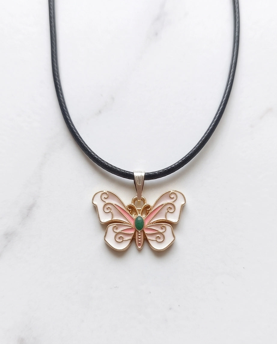 Enchanted Butterfly Gemstone Pendant