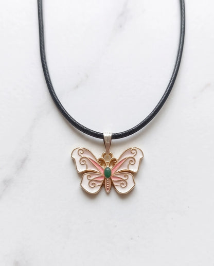 Enchanted Butterfly Gemstone Pendant