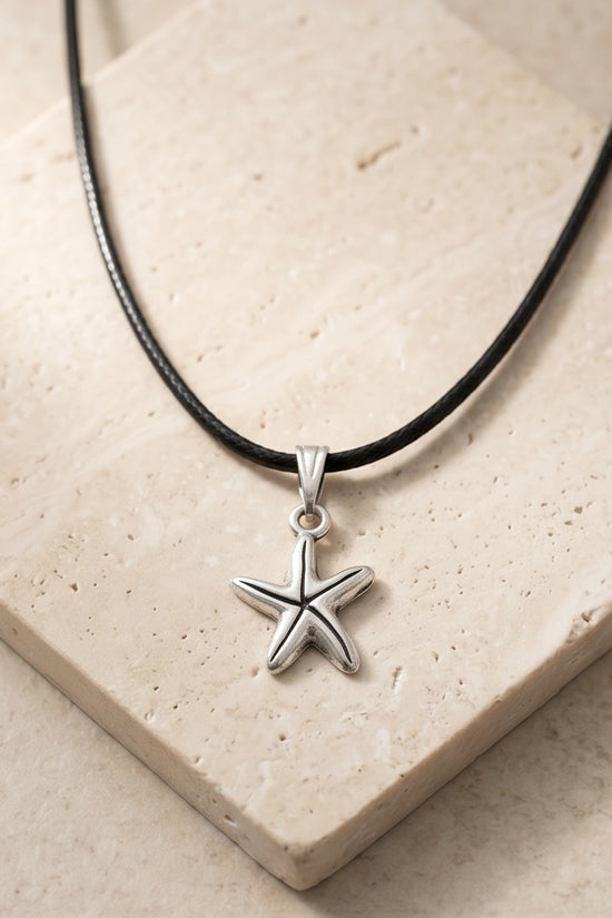Silver Starfish Pendant Necklace