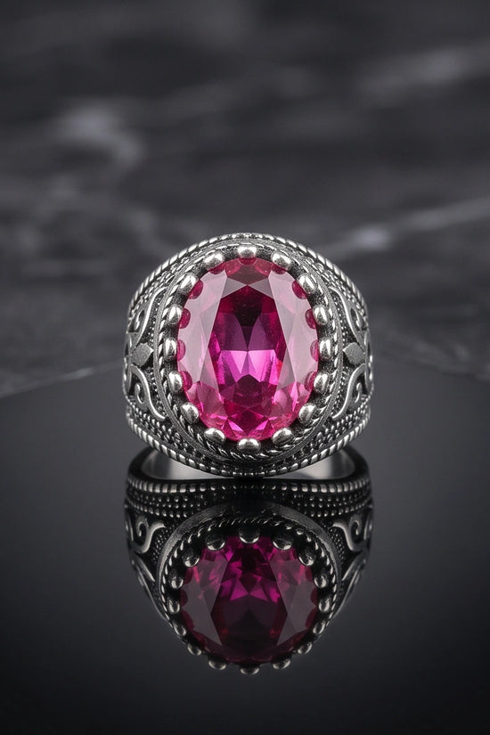 Imperial Magenta Royalty Signet Ring