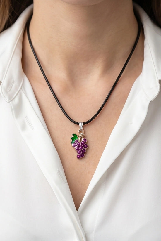 Luscious Purple Grape Cluster Pendant