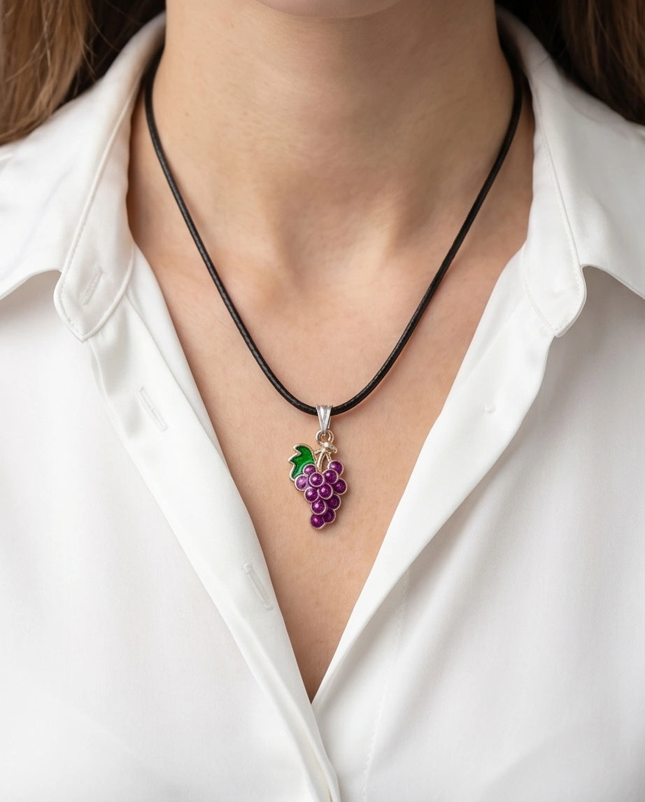 Luscious Purple Grape Cluster Pendant