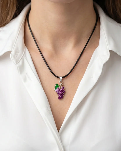 Luscious Purple Grape Cluster Pendant