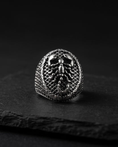 Arachnid Lattice Filigree Silver Ring