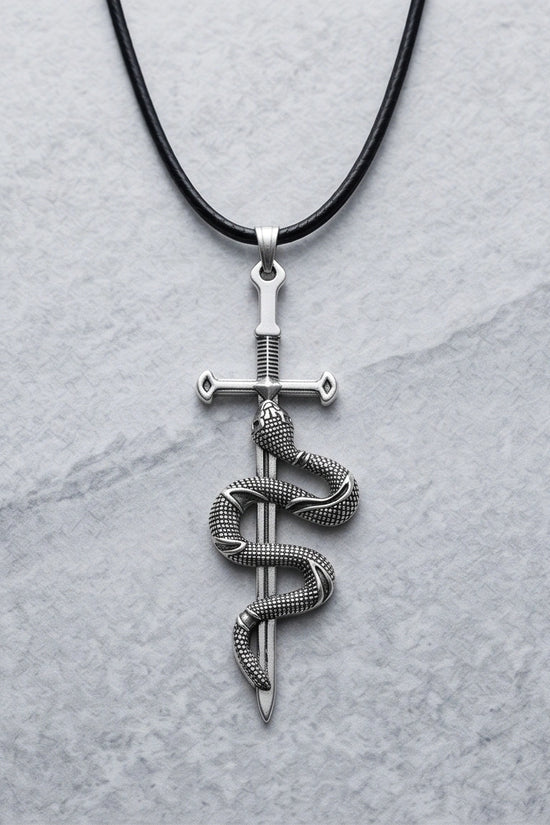 The Jormungandr Serpent Sword Necklace