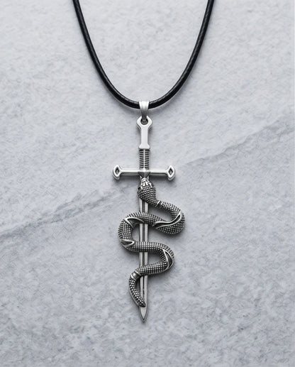 The Jormungandr Serpent Sword Necklace
