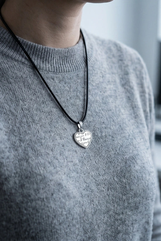 The Sweet Confession: Engraved Heart "I Love You" Pendant Necklace