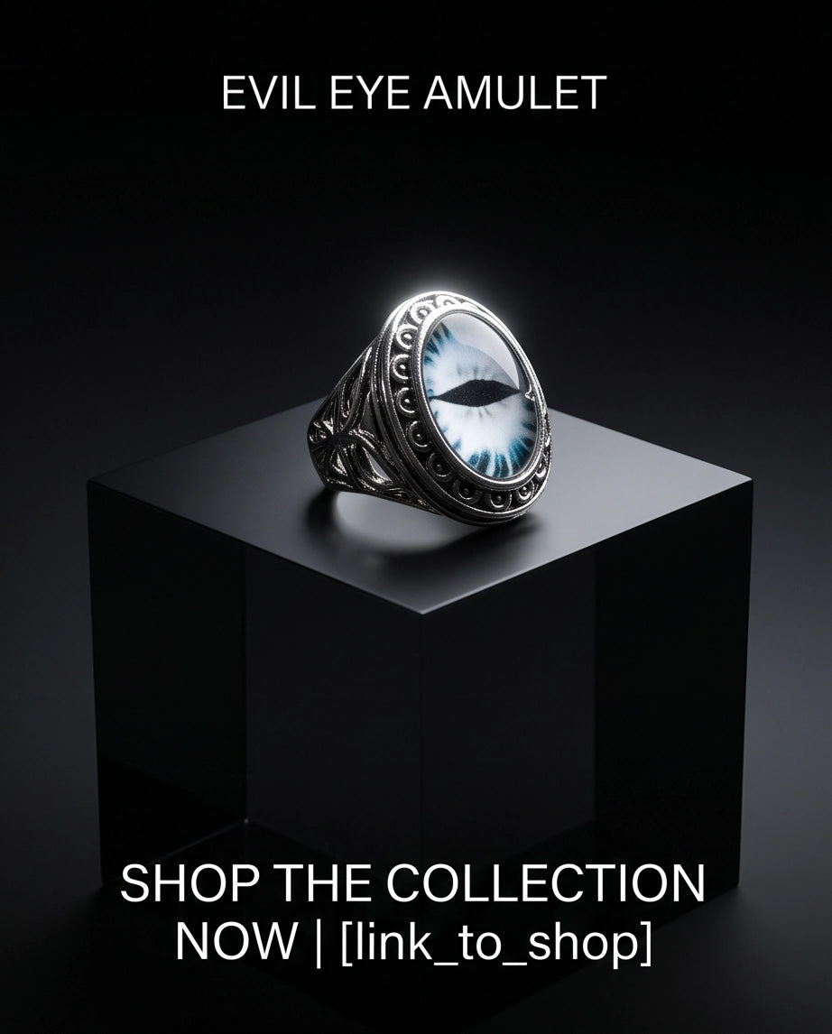 Monochrome Slit-Pupil Scrolled Silver Ring