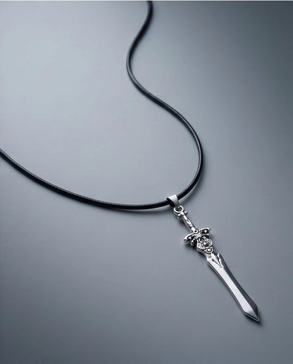 Vintage Silver Sword Pendant Necklace