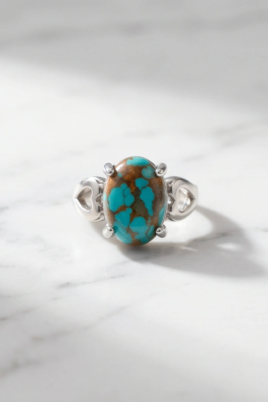 Earthborn Mosaic Turquoise Heart Ring