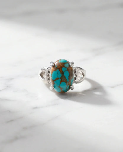 Earthborn Mosaic Turquoise Heart Ring