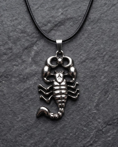 Metallic Scorpion Cord Necklace