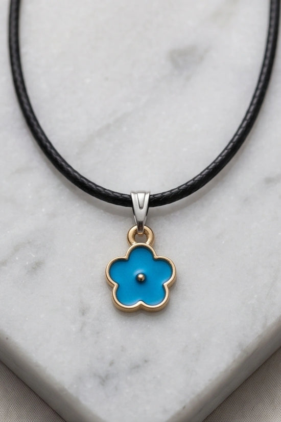 Sky Blue Forget-Me-Not Pendant