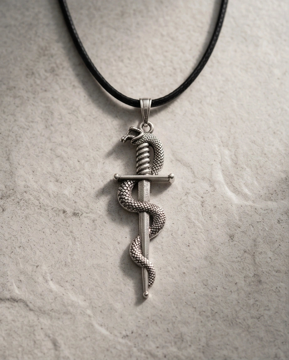 The Serpent's Blade Dagger Necklace