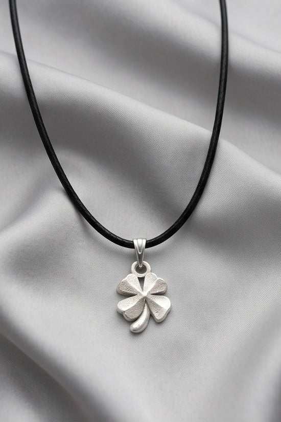 Silver Four-Leaf Clover Luck Necklace