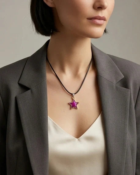 Radiant Purple Star Pendant