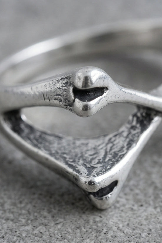 Gothic Sterling Silver Crossed Bones Ring