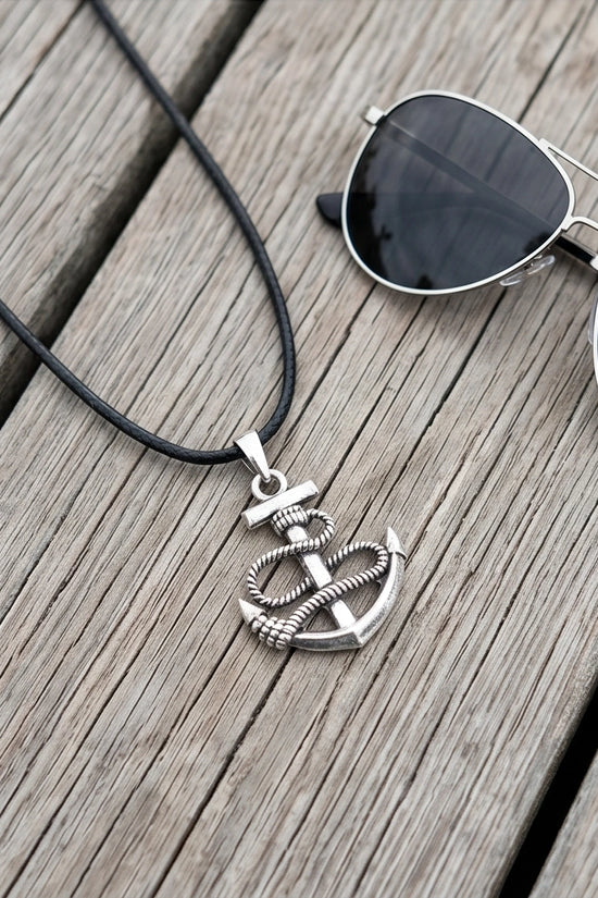 The Maritime Hope: Vintage Anchor & Rope Pendant Necklace