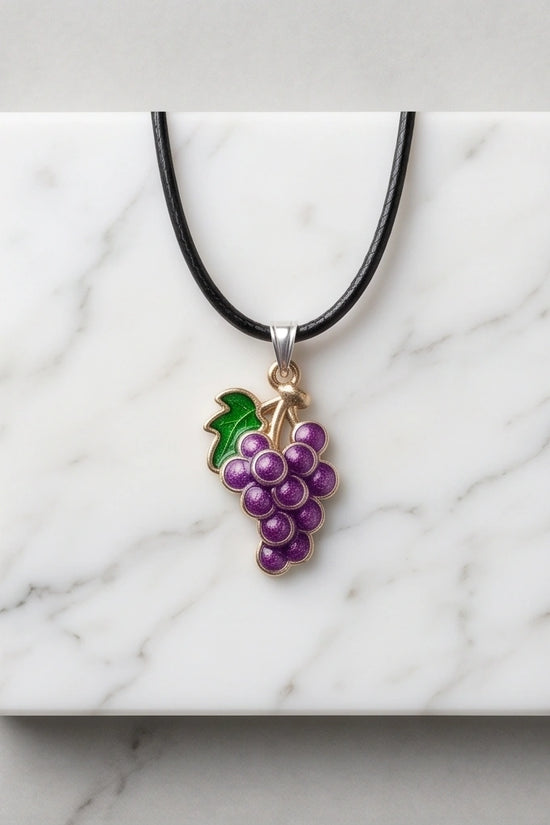 Luscious Purple Grape Cluster Pendant