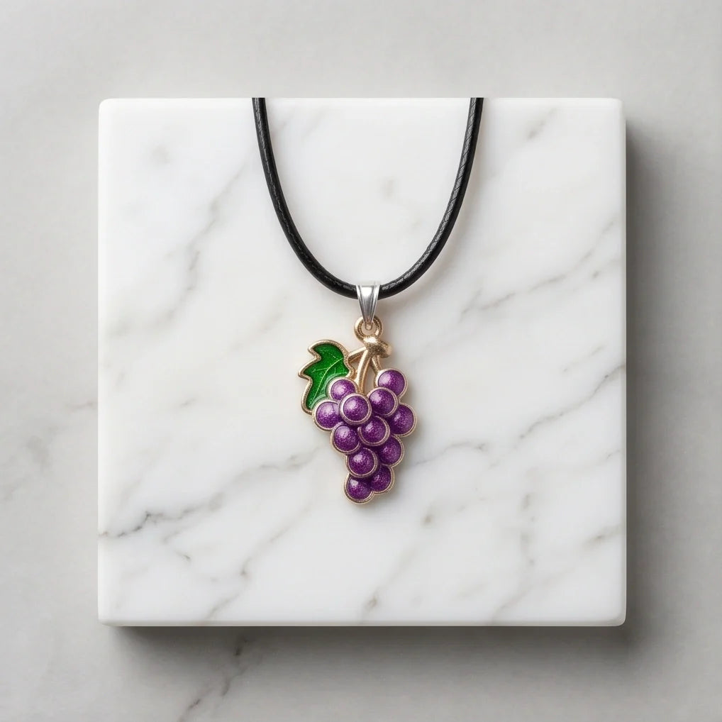 Luscious Purple Grape Cluster Pendant