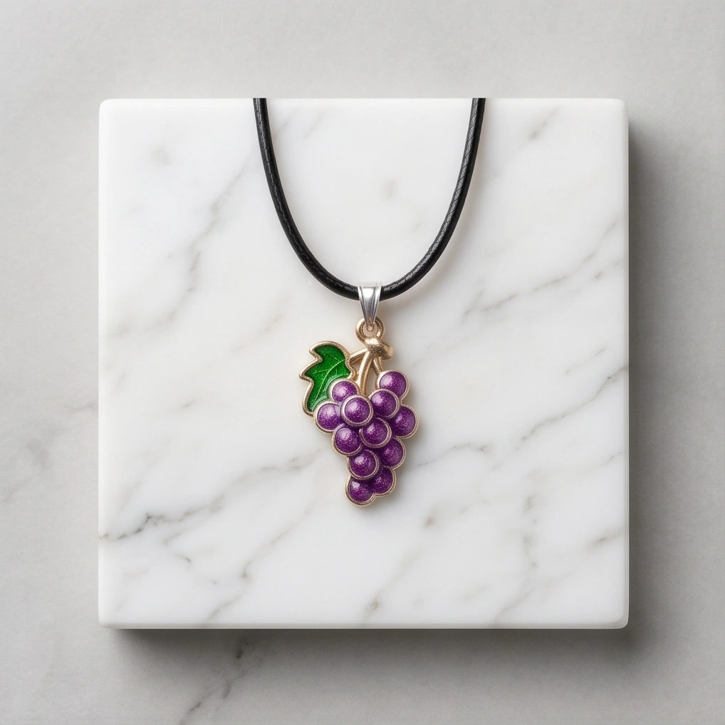 Luscious Purple Grape Cluster Pendant