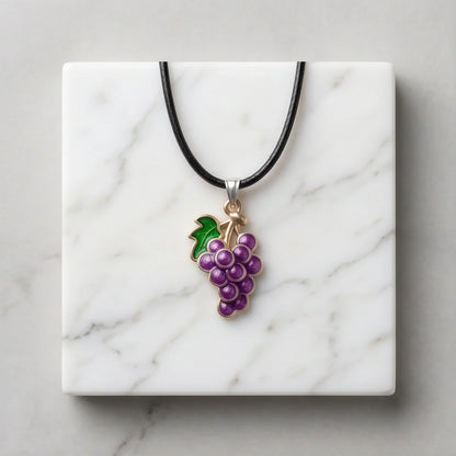 Luscious Purple Grape Cluster Pendant